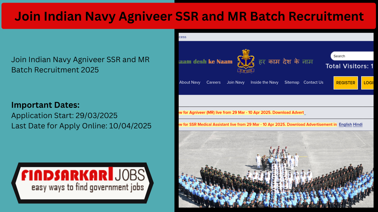 Join Indian Navy Agniveer SSR and MR Batch Recruitment 2025
