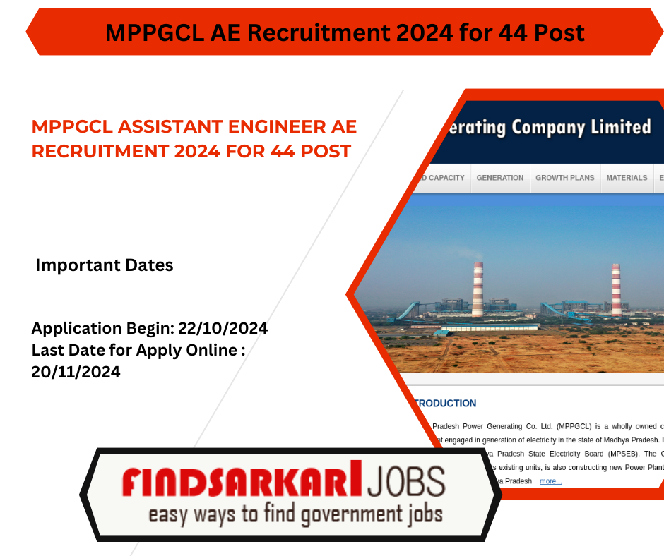 MPPGCL Assistant Engineer AE Recruitment 2024 for 44 Post